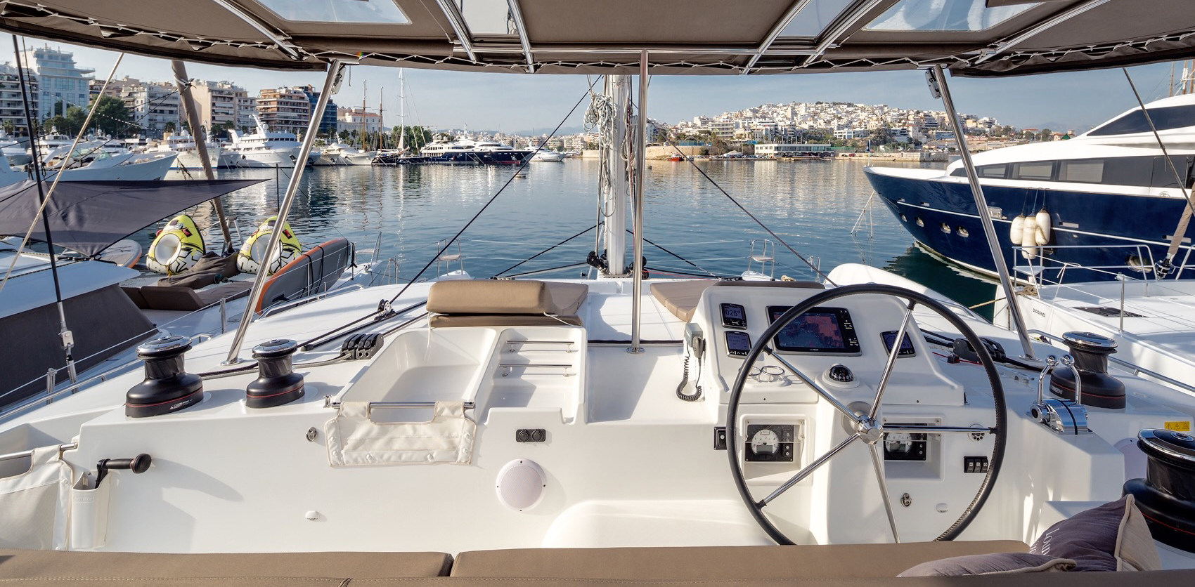 luxury catamaran rental greece